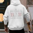 Baseball Dad Father's Day Baseball Father Retro Vintage Premium Men's Hoodie Back Print