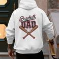 Baseball Dad Fathers Day Game Day Toddler Kids Sport Lovers Men's Hoodie Back Print