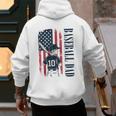 Baseball Dad Flag Tee I Raised Mine Ballpark Dad Men's Hoodie Back Print