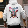 Baseball Dad Game Day Vibes Ice Cream Drip Baseball Daddy Men's Hoodie Back Print