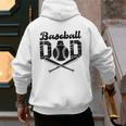 Baseball Dad Happy Fathers Day For Men Wife Daughter Son Men's Hoodie Back Print