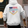 Baseball Dad Ice Cream Drip Father American Flag 4th Of July Men's Hoodie Back Print