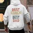 Baseball Dad For Men Vintage Best Coach And Best Dad Men's Hoodie Back Print Baseball Dad For Men Vintage Best Coach And Best Dad Men's Hoodie Back Print