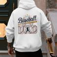 Baseball Dad Player Cool Retro Sports Fan Father's Day Premium Tri-Blend Men's Hoodie Back Print