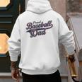 Baseball Dad Graphic Premium Tri-Blend Men's Hoodie Back Print