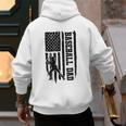 Baseball Dad Retro American USA Flag Baseball Father's Day Men's Hoodie Back Print Baseball Dad Retro American USA Flag Baseball Father's Day Men's Hoodie Back Print