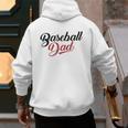 Baseball Dad Script Raglan Baseball Tee Men's Hoodie Back Print