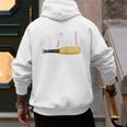 Baseball Player Dad Papa Number One Baseball Dad Fathers Day Raglan Baseball Tee Men's Hoodie Back Print