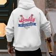 Daddy Of The Rookie Baseball Dad Retro Love Heart Birthday Premium Men's Hoodie Back Print