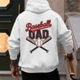 Father's Day Baseball Dad Daddy Vintage Game Day Boys Kids Men's Hoodie Back Print
