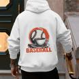 Fathers Day Baseball Dad Parent Premium Men's Hoodie Back Print