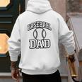 Minimalist Baseball Dad Men's Hoodie Back Print Minimalist Baseball Dad Men's Hoodie Back Print