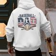 Patriotic Baseball Dad USA Flag American 4th Of July Premium Men's Hoodie Back Print Patriotic Baseball Dad USA Flag American 4th Of July Premium Men's Hoodie Back Print