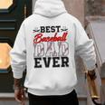 Retro Best Baseball Dad Ever Daddy Happy Fathers Day Men Men's Hoodie Back Print