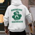 Shamrock Baseball Dad St Patricks Irish Ireland St Paddys Men's Hoodie Back Print