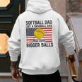Softball Dad Like Baseball Dad But With Bigger Balls Men's Hoodie Back Print
