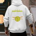 Softball Dad Just Like A Baseball Dad Player Premium Men's Hoodie Back Print Softball Dad Just Like A Baseball Dad Player Premium Men's Hoodie Back Print