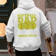 Softball Dad Just Like A Baseball Dad Team Premium Men's Hoodie Back Print Softball Dad Just Like A Baseball Dad Team Premium Men's Hoodie Back Print