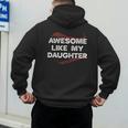 Awesome Like My Daughter Baseball Dad Men's Hoodie Back Print Awesome Like My Daughter Baseball Dad Men's Hoodie Back Print