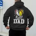 Ball Dad Softball Baseball Dad Daddy Men's Hoodie Back Print Ball Dad Softball Baseball Dad Daddy Men's Hoodie Back Print