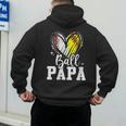 Ball Papa Softball Baseball Dad Fathers Day Men's Hoodie Back Print Ball Papa Softball Baseball Dad Fathers Day Men's Hoodie Back Print