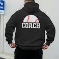 Baseball Coach Little League Baseball Dad Athletic Sports Men's Hoodie Back Print