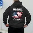 Baseball DAD American Flag Patriotic Father's Day Men's Hoodie Back Print Baseball DAD American Flag Patriotic Father's Day Men's Hoodie Back Print