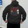 Baseball Dad And Chill Funny For Baseball Lovers Men's Hoodie Back Print