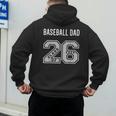 BASEBALL DAD CLASS OF 2026 BASEBALL DAD 26 SWAG CLASS 26 Men's Hoodie Back Print BASEBALL DAD CLASS OF 2026 BASEBALL DAD 26 SWAG CLASS 26 Men's Hoodie Back Print