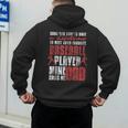 Baseball Dad Cute Love Sports Pitcher Catcher Baseball Men's Hoodie Back Print