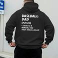 Baseball Dad Definition Men's Hoodie Back Print Baseball Dad Definition Men's Hoodie Back Print