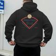Baseball Dad Diamond Game Day Men's Hoodie Back Print Baseball Dad Diamond Game Day Men's Hoodie Back Print