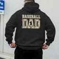 Baseball Dad Distressed Bold Stitch Graphic Sports Father Men's Hoodie Back Print Baseball Dad Distressed Bold Stitch Graphic Sports Father Men's Hoodie Back Print