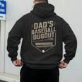 Baseball Baseball Dad Dugout Family Matching Men's Hoodie Back Print
