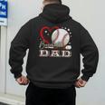 Baseball Dad Family Matching Cute Baseball Lover Men's Hoodie Back Print