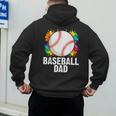 Baseball Dad Fathers Day For Daddy Papa Father Men's Hoodie Back Print Baseball Dad Fathers Day For Daddy Papa Father Men's Hoodie Back Print