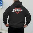 Baseball Dad Field Day Baseball Fans Family Matching Men's Hoodie Back Print