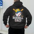 Baseball Dad Happy Fathers Day For Men Boys Kids Men's Hoodie Back Print