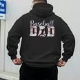 Baseball Dad Happy Fathers Day For Men Boys Baseball Lovers Men's Hoodie Back Print