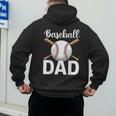 Baseball Dad Happy Fathers Day For Men Boys Men's Hoodie Back Print