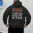 Baseball Dad Hit And Steal Ballpark Father Men's Hoodie Back Print Baseball Dad Hit And Steal Ballpark Father Men's Hoodie Back Print