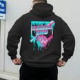 Baseball Dad Home Plate Ice Cream Drip Father's Day Men's Hoodie Back Print