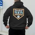 Baseball Dad Ice Cream Drip Home Plate Cool Fathers Day Men's Hoodie Back Print Baseball Dad Ice Cream Drip Home Plate Cool Fathers Day Men's Hoodie Back Print
