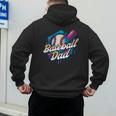 Baseball Dad Kids Birthday Baseball Drip Ice Cream Family Men's Hoodie Back Print Baseball Dad Kids Birthday Baseball Drip Ice Cream Family Men's Hoodie Back Print