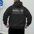 Baseball Dad Layered Text Father Coach Player Men's Hoodie Back Print