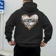Baseball Dad Leopard Heart Baseball Lover Men's Hoodie Back Print