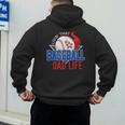 Baseball Dad Life Happy Fathers Day Dad Daddy Baseball Lover Men's Hoodie Back Print Baseball Dad Life Happy Fathers Day Dad Daddy Baseball Lover Men's Hoodie Back Print