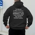 Baseball Dad Quote Excused Absence Letter To Whom Men's Hoodie Back Print