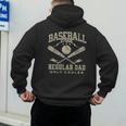 Baseball Dad Regular Dad Only Cooler Father's Day Baseball Men's Hoodie Back Print