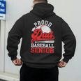 Baseball Dad Shirt Proud Dad Of A Baseball 2025 Senior Men's Hoodie Back Print